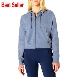Women's Cropped Zip Hoodie Lightweight Performance Stretch Workout